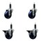 Service Caster 3.5'' Solid Poly Wheel Swivel 1'' Expanding Stem Caster Set 2 Brakes, 4PK SCC-EX20S3514-SPUS-2-PLB-2-1 - alternate 1